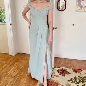 David’s bridal- off shoulder bridesmaids gown